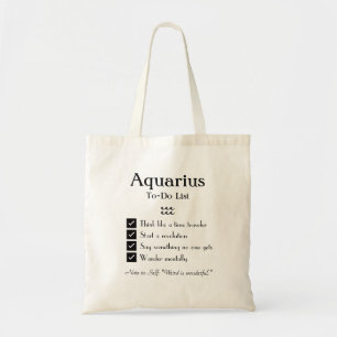 Aquarius - Aufgabenliste Tragetasche