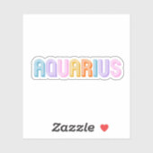 Aquarius-Aufkleber für moderne Typografie Aufkleber (Blatt)