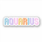 Aquarius-Aufkleber für moderne Typografie Aufkleber (Vorderseite)