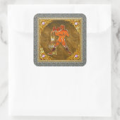 Aquarius-Aufkleber Quadratischer Aufkleber (Tasche)