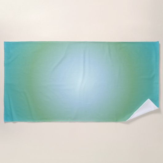 Aquarius Aura Gradient Zodiac, blau grüner Farbton Strandtuch (Vorderseite)