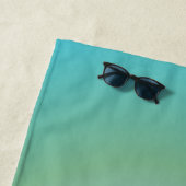 Aquarius Aura Gradient Zodiac, blau grüner Farbton Strandtuch (Beispiel)