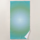Aquarius Aura Gradient Zodiac, blau grüner Farbton Strandtuch (Vorderseite)