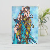 Aquarius Belly Dancer Einladung (Stehend Vorderseite)