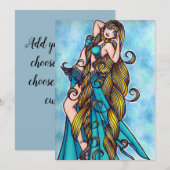 Aquarius Belly Dancer Einladung (Vorne/Hinten)