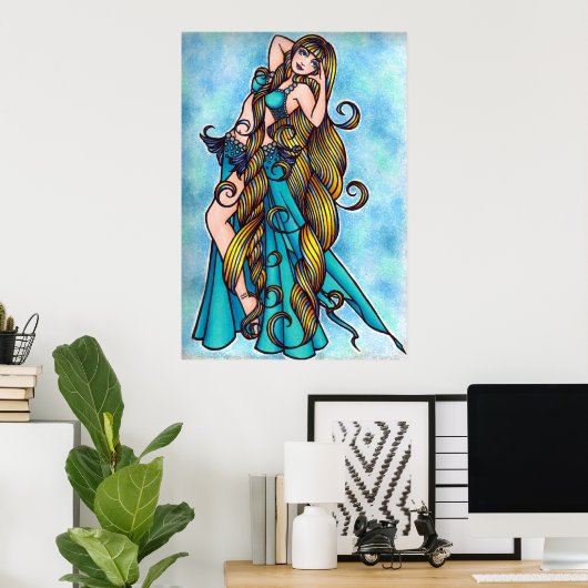 Aquarius Belly Dancer Poster (Heimbüro)