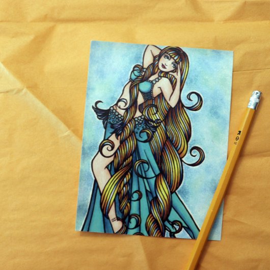 Aquarius Belly Dancer Postkarte