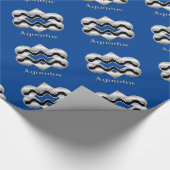 Aquarius Birth Sign Celtic Knot Zodiac Paper Geschenkpapier (Ecke)