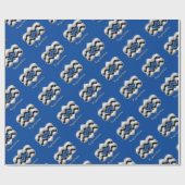 Aquarius Birth Sign Celtic Knot Zodiac Paper Geschenkpapier (Flach)