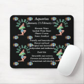 Aquarius Birth Sign Zodiac Mouse Pad Mousepad (Mit Mouse)
