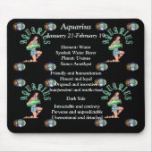 Aquarius Birth Sign Zodiac Mouse Pad Mousepad (Vorne)