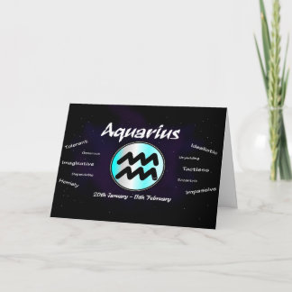 Aquarius Birthday Card Karte
