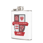 Aquarius Birthday Crest™ for January 20-31 Flachmann (Links)