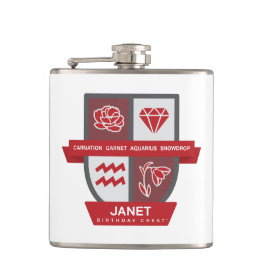 Aquarius Birthday Crest™ for January 20-31 Flachmann