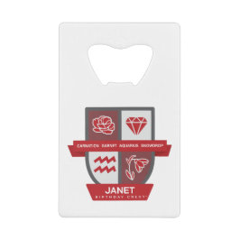 Aquarius Birthday Crest™ for January 20-31 Jewelry Geldbeutel Flaschenöffner