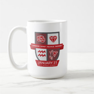 Aquarius Birthday Crest™ for January 20-31 Mug Kaffeetasse
