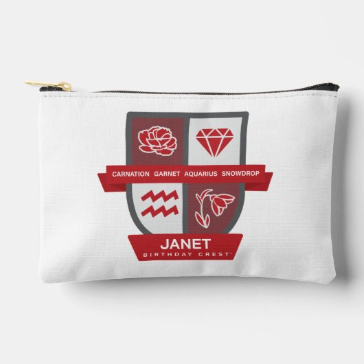 Aquarius Birthday Crest™ for January 20-31 Zubehörtasche (Vorderseite)