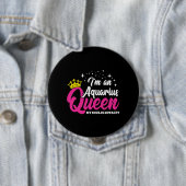 Aquarius Birthday Queen Astrologie Januar Februar Button (Beispiel)