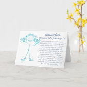 Aquarius [ - BitchScope - ] Geburtskarte Karte (Gelbe Blume)