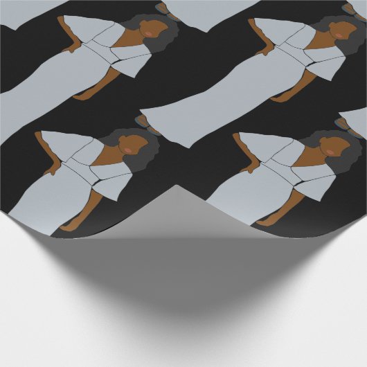 Aquarius Black Zodiac Astrologie Wrapping Paper Geschenkpapier (Ecke)
