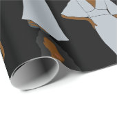 Aquarius Black Zodiac Astrologie Wrapping Paper Geschenkpapier (Rolleneckpunkt)