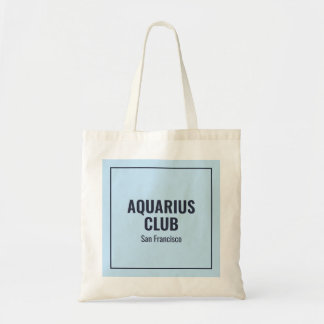 Aquarius blue simple modern birthdays zodiac Bag Tragetasche