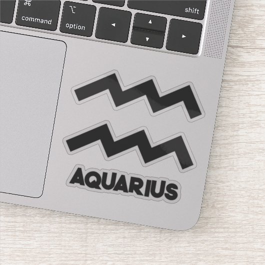 Aquarius Bold Zodiac Sign Horoskop Benutzerdefinie Aufkleber (Detail)