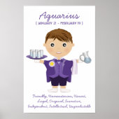 Aquarius - Boy Horoscope Poster (Vorne)