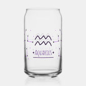 Aquarius Can Glass Aquarius Zodiac Sign Dosenglas (Rückseite)