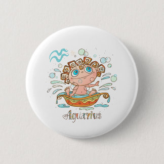 Aquarius Cartoon Baby Button