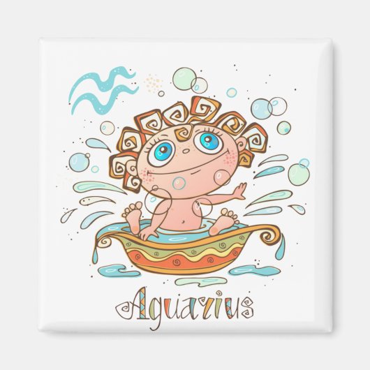 Aquarius Cartoon Baby Magnet (Vorne)