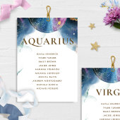 Aquarius Celestial Sitzplan Karte mit Gast