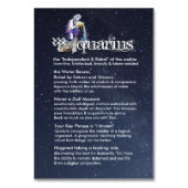 Aquarius Center-Tischkarte Tischnummer (Rückseite)