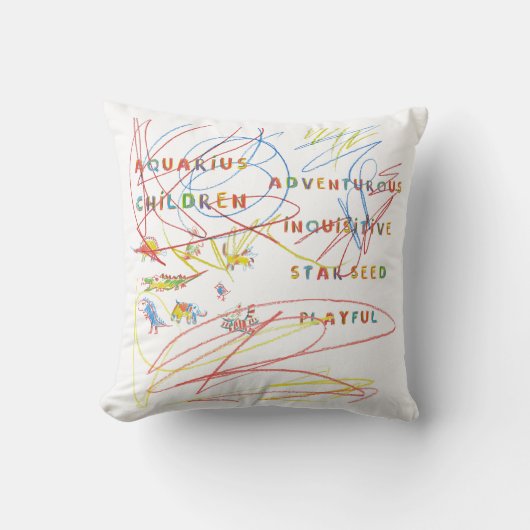 Aquarius Child Zodiac Pillow Kissen (Vorderseite)