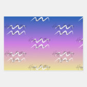 Aquarius Colorstrolgy Birthday Geschenkpapier Set (Vorderseite 3)