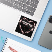 Aquarius Constellation Gothic Barbed Wire Design Aufkleber (Laptop mit iPhone)