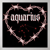Aquarius Constellation Gothic Dark Celestial Art Poster (Vorne)