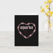 Aquarius Constellation Gothic Dark Edgy Birthday Karte (Gelbe Blume)