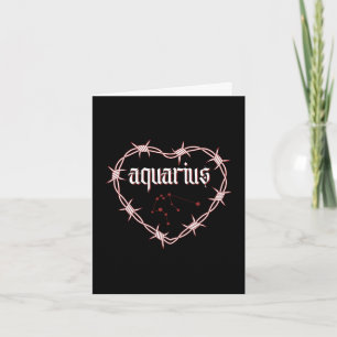 Aquarius Constellation Gothic Dark Edgy Birthday Karte