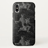 Aquarius Constellation Hevelius 1690 auf Schwarz Case-Mate iPhone Hülle (Rückseite)