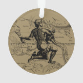 Aquarius Constellation Hevelius 1690 Gravur Ornament (Rückseite)
