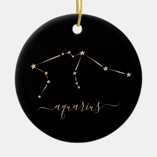 Aquarius Constellation Keramik Ornament (Vorne)