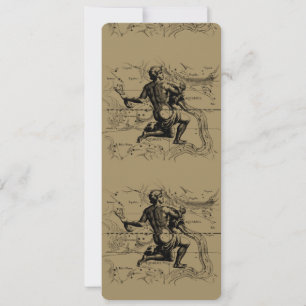 Aquarius Constellation Map Hevelius 1690 auf Taupe