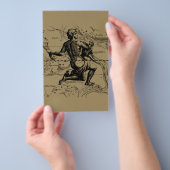 Aquarius Constellation Map Hevelius 1690 auf Taupe Flyer (Handgriff)