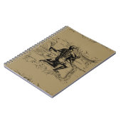 Aquarius Constellation Map Hevelius 1690 auf Taupe Notizblock (Linke Seite)