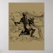 Aquarius Constellation Map von Hevelius Poster (Vorne)