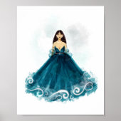 Aquarius Constellation Poster, Minimalist Zodiac Poster (Vorne)