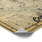 Aquarius Constellation Star Map Januar Poster (Ecke)