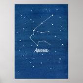 Aquarius Constellation Stars Sky Poster (Vorne)