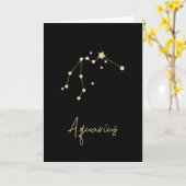 Aquarius Constellation Zodiac Karte (Gelbe Blume)